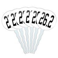 Set of 6 Cupcake Picks Toppers Decoration Running - Crazy 26.2 Runner Marathon N13