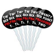 Set of 6 Cupcake Picks Toppers Decoration Running - Crazy 26.2 Runner Marathon N15