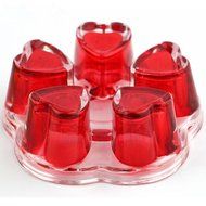 Aamina Crystal Teapot Heating Base Glass Teapot Warmer In Heart Shape Heat Resistant for Heating Tea or Beverages... N15