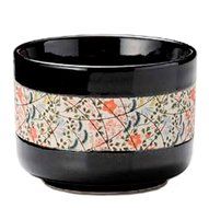 Yamakiikai Mino money high floral tea bowl L-1753