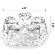 Aamina Crystal Teapot Heating Base Glass Teapot Warmer In Heart Shape Heat Resistant for Heating Tea or Beverages... N16