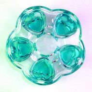 Aamina Crystal Teapot Heating Base Glass Teapot Warmer In Heart Shape Heat Resistant for Heating Tea or Beverages... N19