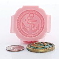 Nautical Anchor Button Silicone Mold Food Safe Fondant, Chocolate, Candy, Mint, Resin, Polymer Clay, Jewelry,... N7