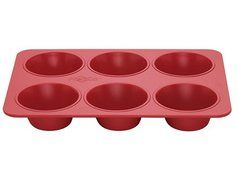 Bake Porter 6 Jumbo Muffin Pan, Red