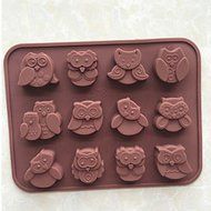 Y&amp;XL&amp;H 12 Holes Silicone Owl Cake Decor Mould Candy Cookies Chocolate Mold Reusable Ice Sugar Mold N2