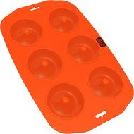 Silicone Donut Maker Baking Pan Tray - 6 Holes - Pure Food Grade Premium Non-Stick Silicon - Orange - Bake Like... N3
