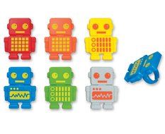 DecoPac Robot Party Cupcake Rings (12 Count)