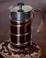 Gourmet 1 Liter Gold French Press Coffee Brewer with Spiral Design N3