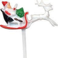 cake supply shop santa sleigh/cupcake decoration picks 12 ct with 4 ct christmas trees