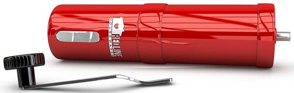 Red Line Housewares Manual Coffee Grinder Makers with Adjustable Ceramic Conical Burr, Red N6