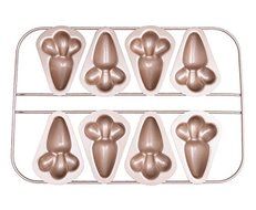 Astra Gourmet Premium 8-Cup Carrot Prints Cake Pan Cute Carbon Steel Baking Pan Cake Mold Muffin Pan, 12 x 8 inch N4