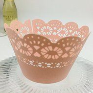 CozyT 50 PACK Cupcake Wrappers Artistic Bake Cake Paper Cups Vine Lace Laser Cut Liner Baking Cup Muffin Case... N18