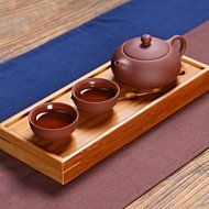 Chinese Yixing Red Clay Handmade Xishi Tea Pot Zisha Teapot with 2 Cups (with tray) N2
