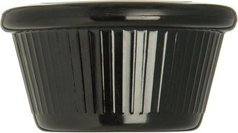 Carlisle S27903 Melamine Fluted Ramekin, 2 oz Capacity, 1.43" Height, Black (Case of 48) N3
