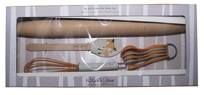 8-Piece Mix Bake Set, Fox Themed (Orange), Kitsch'n Glam