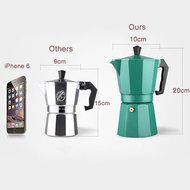 240ml Kitchen Aluminum Stovetop Moka Pot Italian Espresso Maker Percolator, Dark Green N6