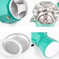 240ml Kitchen Aluminum Stovetop Moka Pot Italian Espresso Maker Percolator, Dark Green N8