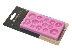 FOUR-C Gum Paste Decorating Tools Button Cake Decorating Mold Color Pink