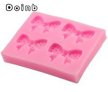 Doinb Jewel Butterfly Knot Bowknot Fondant Silicone Molds Outer Size 9.5x6x1.5CM GJM-1773 FDA N28
