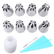 Russian Ball Tips, MCIRCO Cake Decorating Supplies 8-piece Stainless Steel Piping Tips Icing Tips Cookies Macaron... N9