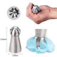 Russian Ball Tips, MCIRCO Cake Decorating Supplies 8-piece Stainless Steel Piping Tips Icing Tips Cookies Macaron... N11