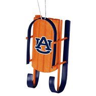 NCAA Auburn Tigers Metal License Plate Christmas Ornament Sled Foam Ugly Sweater Bundle 3 Pack By Forever Collectibles N2
