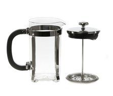 Zell French Press Coffee Maker and Glass Milk Frother Set, 34 oz (1 liter) capacity, Clear Borosilicate Glass N4