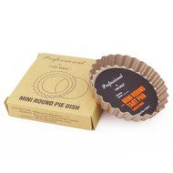 Astra shop Set of 2 - 4" Premium Bakeware Nonstick Quiche Pans with Removable Bottom Carbon Steel, Champgne N5