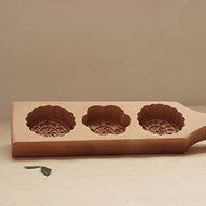 SEADEAR Chinese Traditional Wooden Moon Cake Mooncake Cookie Baking Decoration Cutter Mold with Stylus N2