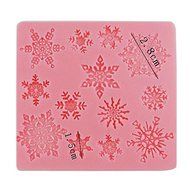 snowflake Silicone Fondant Paste Mold DIY Cake Decoration Polymer Clay Resin Candy N2