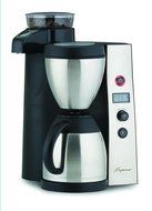Capresso 455 CoffeeTEAM Therm Stainless Coffeemaker/Burr Grinder Combination