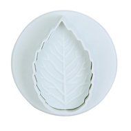 SODIAL(R) 3Pcs Veined Rose Leaf Fondant Cake Cutter Plunger--White N4