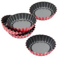 Yilove Non Stick 3" Shell Molds Tart Baking Cups Mini Cake Pans 5 Pack N7