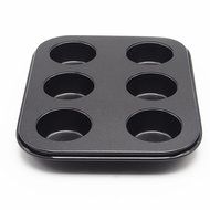Wenwins non stick 6 cup muffin pan cake pan black N5