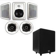 Acoustic Audio HT-55 In-Wall/Ceiling 5.1 Home Theater Speakers and 6.5" Powered Sub HT-55-CS65B