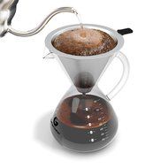 Large Pour Over Coffee Maker by Coffee Gator. For perfect hand drip coffee with glass carafe N2