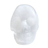 JOVIVI Hand Carved Natural Gemstone Healing Reiki Skull Head Statue Figurine 1.5 inches w/Box (Turquoise) N29