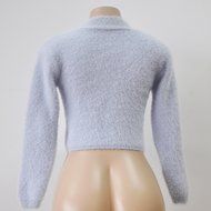 Blouse,BeautyVan Women Long-sleeved High-necked Shirt Umbilical Bottomed Plush Blouse (One Size, Gray) N15