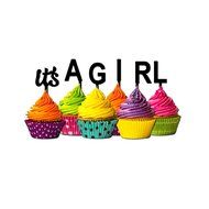 It&#039;s a Girl Cupcake Topper Party Favors Baby shower Glitter chartreuse N14