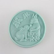 Sher Two Rabbits Butterfly Shaped Soap Molds Mould Fondant Cake Chocolate Silicone Mold, Decoration Tools Bakeware N3