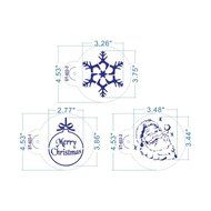 ART Kitchenware 6pcs/set Christmas Cookie Cake Stencil Set Happy Holidays,Santa Claus,Deer,Snowflakes Decorating... N2