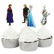 BETOP HOUSE Set of 24 Pieces Frozen Cake Cupcake Decorative Cupcake Topper for Kids Birthday Party Themed Party N2