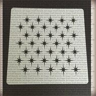 Holiday Christmas stars Cookie stencil - cupcake designs for air brush - Royal icing N2