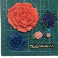 Funshowcase Large 5 Assorted Sizes Roses Resin Fondant Candy Silicone Mold for Sugarcraft, Cake Decoration, Cupcake... N2