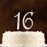 Number 2 Rhinestone Crystal Cake Topper Silver, Numbers, Letters for Wedding, Birthday, Anniversary, Party. Shine... N35