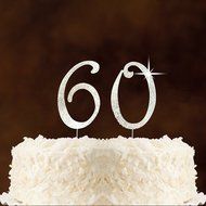 Number 2 Rhinestone Crystal Cake Topper Silver, Numbers, Letters for Wedding, Birthday, Anniversary, Party. Shine... N39
