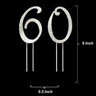 Number 2 Rhinestone Crystal Cake Topper Silver, Numbers, Letters for Wedding, Birthday, Anniversary, Party. Shine... N40