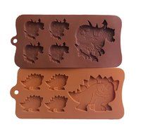 Yunko 5 Cavity Dragon Chocolate Silicone Mold Ice Cube Candy Fudge Mold 2pcs/set N2