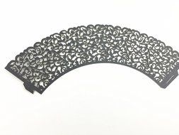 Yansanido 100 set pink Filigree Artistic Bake Little Vine Lace Laser Cut Cupcake Wrapper Cup Muffin Case Trays... N27