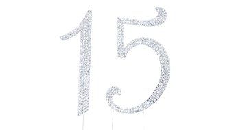 Number 2 Rhinestone Crystal Cake Topper Silver, Numbers, Letters for Wedding, Birthday, Anniversary, Party. Shine... N46